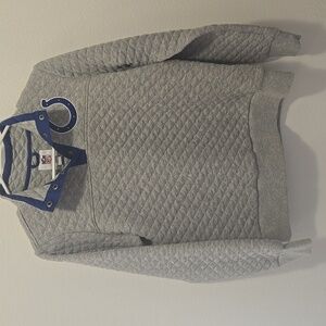 NFL Gray and Blue Quilted Woman's Zip Up Sweater